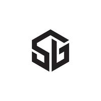sg of gs brief logo ontwerp vector. vector