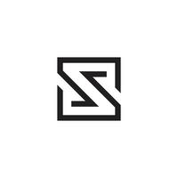 ss of s eerste letter logo ontwerp vector. vector