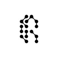 eerste letter r abstracte logo vector sjabloon.