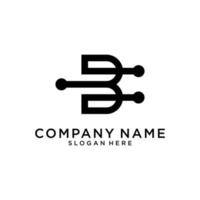 b brief logo ontwerpconcept. vector