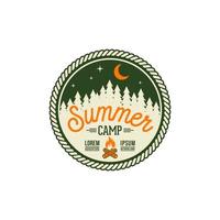 zomerkamp badge logo vector sjabloon