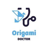 origami dokter logo vector