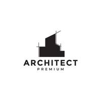 structuur architect gebouw uniek huis logo ontwerp vector grafisch symbool pictogram illustratie creatief idee