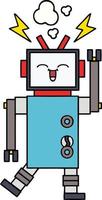 leuke tekenfilmrobot vector