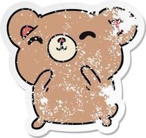 noodlijdende sticker cartoon kawaii schattige gelukkige hamster vector