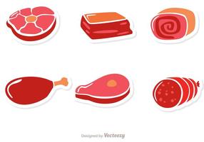 Vlees Sticker Vectoren