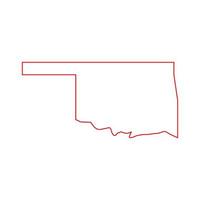 Oklahoma kaart geïllustreerd vector