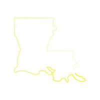 Louisiana kaart op witte achtergrond vector