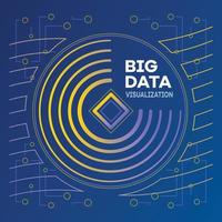 moderne big data-banner, overzichtsstijl vector