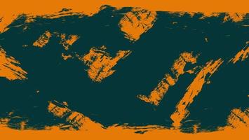 abstracte grunge frame textuur oranje en donkergroen desogn background vector