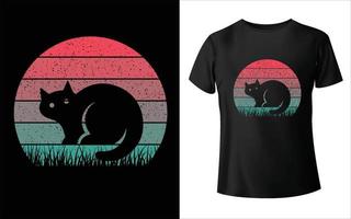 kat vector katten t-shirt kat zomer kleurenpalet t-shirt ontwerp katten t-shirt