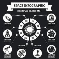 ruimte infographic concept, eenvoudige stijl vector