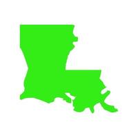 Louisiana kaart op witte achtergrond vector