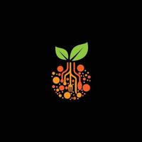 logo vector voedsel fruit deeltje