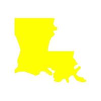 Louisiana kaart op witte achtergrond vector