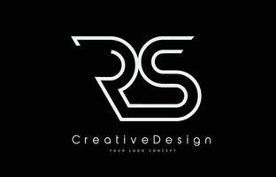 rs rs letter logo-ontwerp in witte kleuren. vector