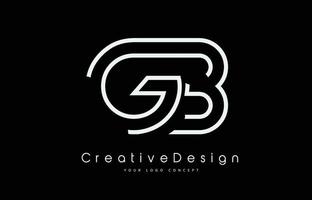 gb gb letter logo-ontwerp in witte kleuren. vector