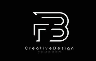 fb fb letter logo-ontwerp in witte kleuren. vector