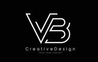 vb vb letter logo ontwerp in witte kleuren. vector