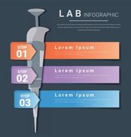 infographics presentatie micropipet. vector