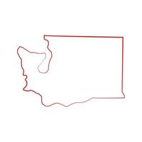 Washington kaart geïllustreerd vector