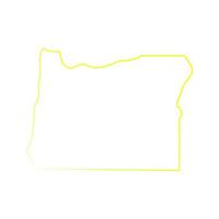 oregon kaart op witte achtergrond vector