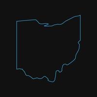 Ohio kaart geïllustreerd vector