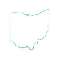 Ohio kaart geïllustreerd vector