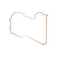 Libië kaart op witte achtergrond vector