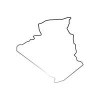 algerije kaart op witte achtergrond vector