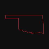 Oklahoma kaart geïllustreerd vector