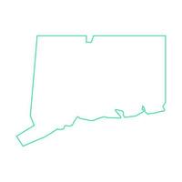 Connecticut kaart op witte achtergrond vector