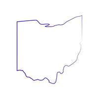 Ohio kaart geïllustreerd vector