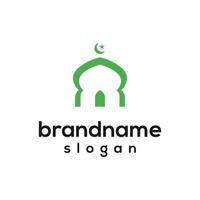 vectorafbeelding van moskee logo ontwerpsjabloon vector