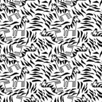 cartoon zebra naadloos herhaalpatroon vector