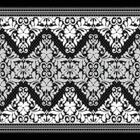 naadloos wit bloemenkantpatroon vector