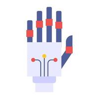 plat ontwerp icoon van robot hand vector