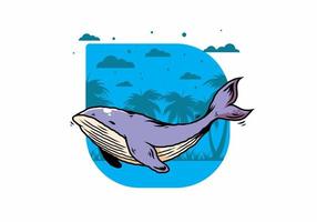 de grote walvis van de oceaan illustratie vector