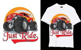 vrachtwagen t-shirt ontwerp vector