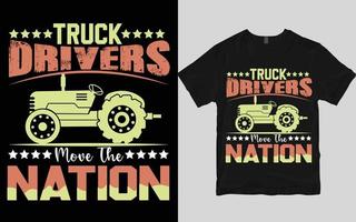 vrachtwagen t-shirt ontwerp vector