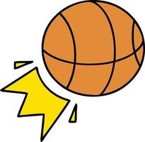 schattige cartoon basketbal vector