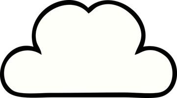 leuke cartoon witte wolk vector