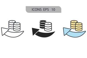 kaarten en pinnen pictogrammen symbool vectorelementen voor infographic web vector