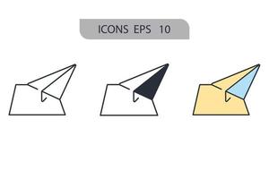 richting pictogrammen symbool vectorelementen voor infographic web vector