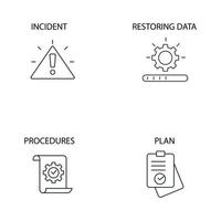 ramp herstel pictogrammen symbool vector-elementen voor infographic web vector