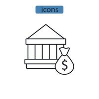 bankpictogrammen symbool vectorelementen voor infographic web vector