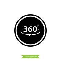 360 graden pictogram logo ontwerpsjabloon vector