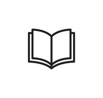 boek pictogram vector vlakke stijl logo sjabloon