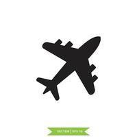 vliegtuig pictogram vector logo ontwerpsjabloon