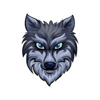 Siberische husky hoofd mascotte symbool karakter illustratie vector